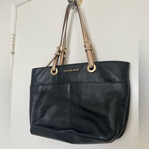Michael Kors Black and Tan Tote Bag